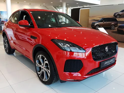 Avisa protecție bară spate din oțel argintiu satin JAGUAR E-PACE 2017-2020, FL2020->