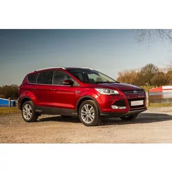   Avisa argintiu satin oțel Protecție bară spate FORD KUGA II/FORD KUGA II VIGNALE 2012-2016, FL 2016-2019