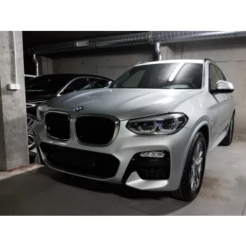   Avisa protecție bară spate din oțel argintiu satin Bmw X3 (F97) M Competition 2019-2021, Bmw X3 G01 M-pakiet/M-Sport 2017-2021, FL2021-2024