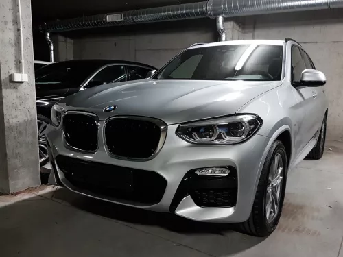 Avisa protecție bară spate din oțel argintiu satin Bmw X3 (F97) M Competition 2019-2021, Bmw X3 G01 M-pakiet/M-Sport 2017-2021, FL2021-2024