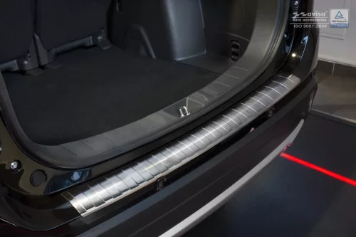 Avisa protecție bară spate din oțel argintiu satin MITSUBISHI OUTLANDER III FL2015-2017, FL2017-2022, MITSUBISHI OUTLANDER III PHEV FL 2020-2022