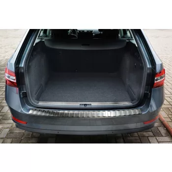   Avisa protecție bară spate din oțel argintiu satin SKODA SUPERB III combi 2015-2019, FL2019->2024/SCOUT III 2019->