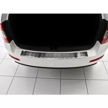   Avisa protecție bară spate din oțel argintiu satin SKODA Octavia III combi 2013-2016