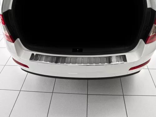 Avisa protecție bară spate din oțel argintiu satin SKODA Octavia III combi 2013-2016