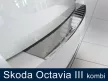 Avisa protecție bară spate din oțel argintiu satin SKODA Octavia III combi 2013-2016
