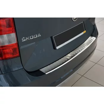  Avisa protecție bară spate din oțel argintiu satin SKODA YETI 4x4 outdoor version/adventure 2013-2015, FL2015->