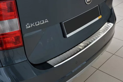 Avisa protecție bară spate din oțel argintiu satin SKODA YETI 4x4 outdoor version/adventure 2013-2015, FL2015->