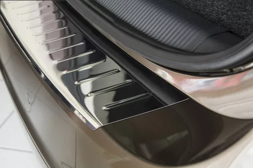 Avisa protecție bară spate din oțel argintiu satin SKODA YETI CITY 2013->