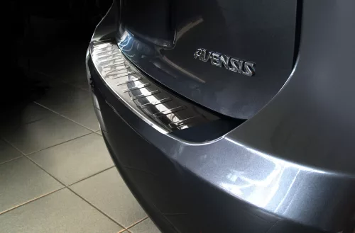 Avisa protecție bară spate din oțel argintiu satinat TOYOTA AVENSIS III combi 2009-2011, FL2011-2015