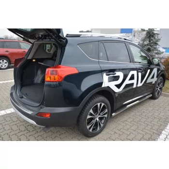  Avisa protecție bară spate din oțel argintiu satin TOYOTA RAV4 IV 2013-03.2015