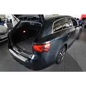   Avisa protecție bară spate din oțel argintiu satinat TOYOTA AVENSIS III combi FL2015->