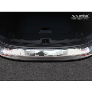   Avisa protecție bară spate din oțel satin argintiu Volvo V60 II combi 2018->, Volvo V60 II CROSS COUNTRY 2018->, Volvo V60 II Plug-In Hybrid 2019->/R-model 2019->