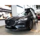 Avisa protecție bară spate din oțel argintiu satin, cu nouă textură Mazda 6 III combi (GJ) 2012-2014, FL2014-2018, FL2018->