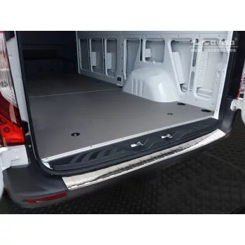   Avisa protecție bară spate din oțel argintiu satin MERCEDES SPRINTER III 2018->