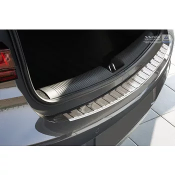   Avisa protecție bară spate din oțel argintiu satin OPEL Astra V K Hatchback 2015-2019, FL2019-2021