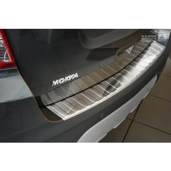   Avisa protecție bară spate din oțel argintiu satin OPEL MOKKA 2012-2016