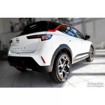   Avisa protecție bară spate din oțel argintiu satin OPEL MOKKA II (B) crossover 2020->