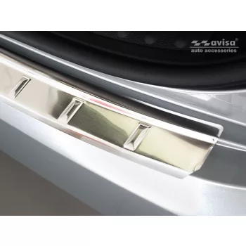   Avisa protecție bară spate din oțel argintiu satin Kia CEED SW/wagon 2018-2021, FL2021->