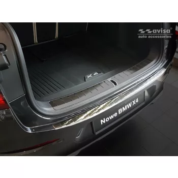   Avisa protecție bară spate din oțel argintiu satin Bmw X4 II (GO2) 2018-2021, FL 2021->