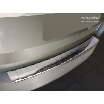   Avisa protecție bară spate argintiu satin oțel SKODA Fabia III combi FL2018->