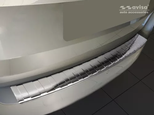 Avisa protecție bară spate argintiu satin oțel SKODA Fabia III combi FL2018->