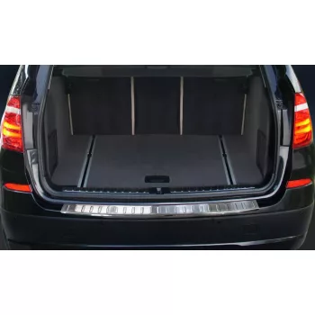   Avisa protecție bară spate din oțel argintiu satin Bmw X3 F25 2014-2017 (se potrivește și pentru X-line)