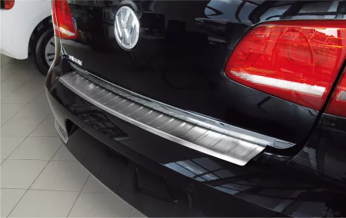Avisa protecție bară spate din oțel argintiu satin VOLKSWAGEN Passat B7 limousine 2011-2014