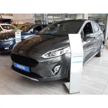   Avisa protecție bară spate din oțel argintiu satin FORD Fiesta MK8 5d/3d/Active/Vignale/ST 2017->, FORD Focus III Hatchback 5D/ST-Line Fl. 2014-2018