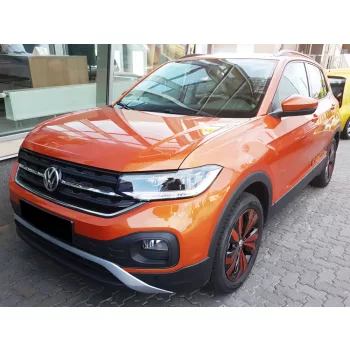   Avisa protecție bară spate din oțel satin argintiu VOLKSWAGEN T-Cross 2018->2024, FL 2024->