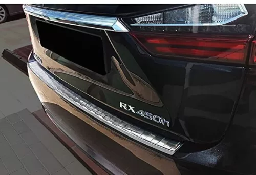Avisa protecție bară spate din oțel argintiu satin Lexus RX 2015-2019, FL2019-2022