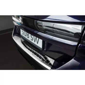   Avisa protecție bară spate din oțel argintiu satin PEUGEOT 508 II SW 2018-2023 Fl.2023