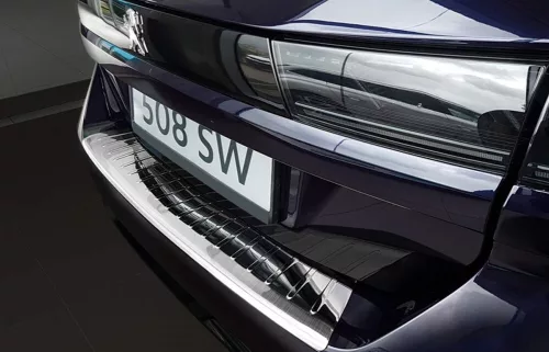 Avisa protecție bară spate din oțel argintiu satin PEUGEOT 508 II SW 2018-2023 Fl.2023