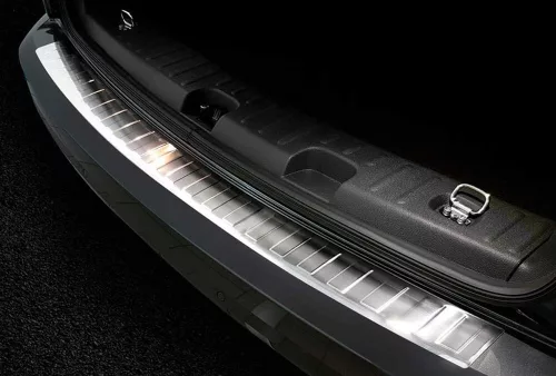 Avisa protecție bară spate din oțel argintiu satin VOLKSWAGEN CADDY 2003-2015, FL2015-2020, VOLKSWAGEN CADDY MAXI 2003-2015, FL02.2015->2020