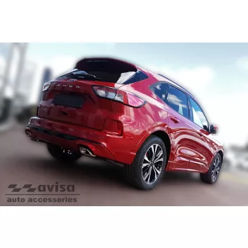   Avisa argintiu satin oțel Protecție bară spate FORD KUGA III ST-Line/Hybrid/Vignale 2019-2024, FL 2024-