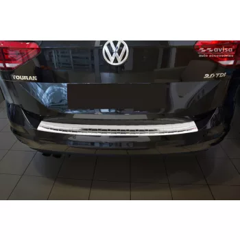   Avisa protecție bară spate din oțel argintiu satin VOLKSWAGEN TOURAN III/R-line 2015