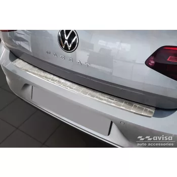   Avisa protecție bară spate din oțel argintiu satin VOLKSWAGEN Passat B8 limousine 2014-2019, FL2019->2023
