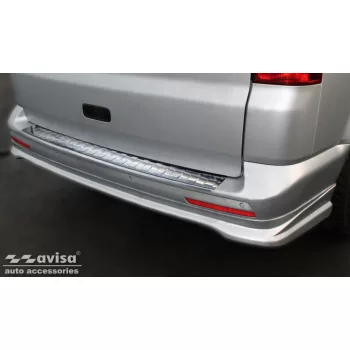   Avisa protecție bară spate din oțel argintiu satin TRANSPORTER T5 Multivan, Caravelle 2003-2012; FL2012-2015, TRANSPORTER T6 2015-2019, FL2019-2024