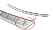 Avisa protecție bară spate din oțel argintiu satin MERCEDES C Class C205 Coupe AMG 2015-2019, FL2019-2021