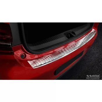   Avisa protecție bară spate din oțel argintiu satin RENAULT Clio V 5D 2019-2023 FL 2023->