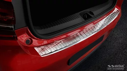 Avisa protecție bară spate din oțel argintiu satin RENAULT Clio V 5D 2019-2023 FL 2023->