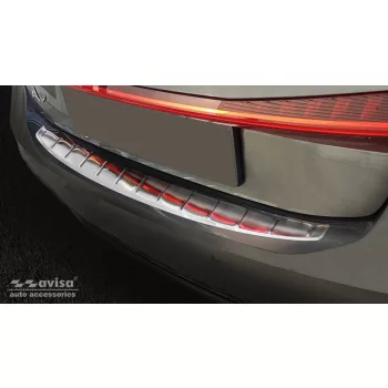   Avisa protecție bară spate din oțel argintiu satin Audi A7 C8 Sportback II liftback 2017-