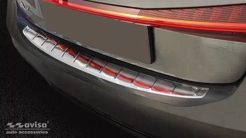 Avisa protecție bară spate din oțel argintiu satin Audi A7 C8 Sportback II liftback 2017-