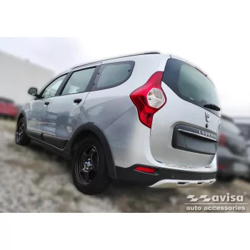   Avisa protecție bară spate din oțel argintiu satin Dacia LODGY 2012-2017, FL2017