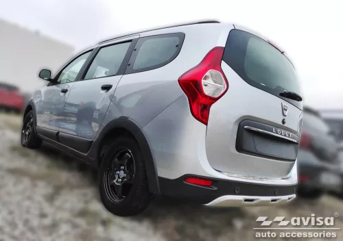 Avisa protecție bară spate din oțel argintiu satin Dacia LODGY 2012-2017, FL2017