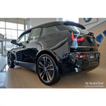   Avisa protecție bară spate din oțel argintiu satin Bmw i3 (i 01) Hatchback 5d 2013-2017 Fl.2017-2022
