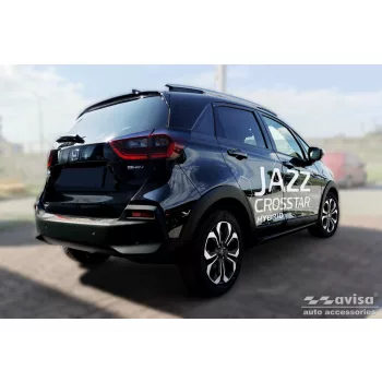   Avisa protecție bară spate din oțel argintiu satin HONDA JAZZ V CROSSTAR hybrid 2020->