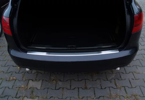 Avisa protecție bară spate din oțel argintiu satinat Audi A6 C6 Avant 2005-2011