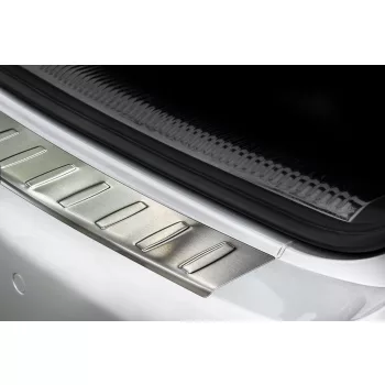   Avisa protecție bară spate din oțel argintiu satinat Audi A4 B8 8 K5 Avant 2008-2012