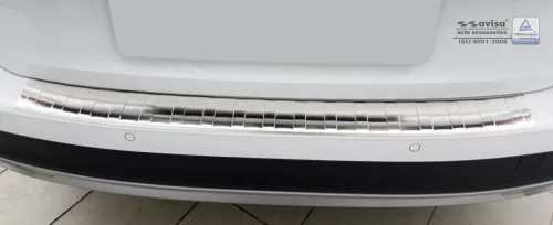 Avisa protecție bară spate din oțel argintiu satinat Audi A4 B9 ALLROAD 2016-2019, FL2019-