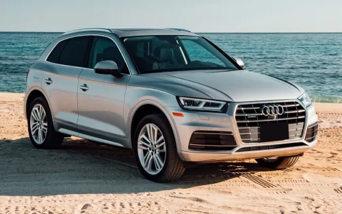 Avisa protecție bară spate oțel argintiu satin Audi Q5 II 2016-2020, FL2020-2024